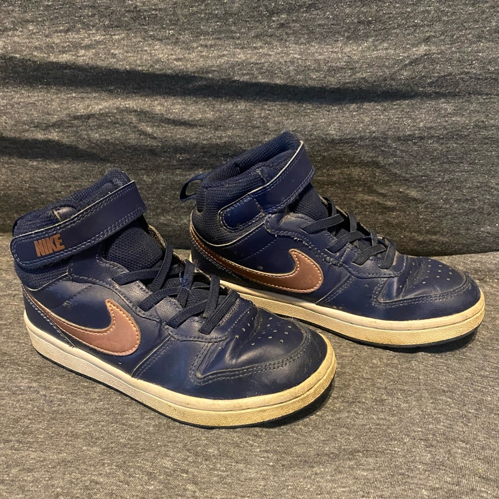 Nike Kids' Navy and Brown High-Top Sneakers